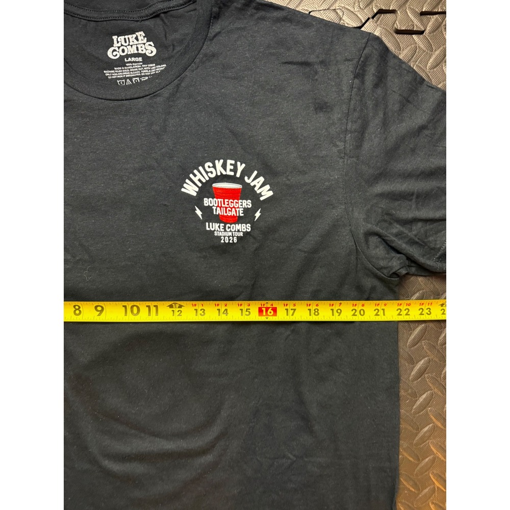 Luke Combs Whiskey Jam Bootleggers Tailgate 2026 Stadium Tour T-Shirt Black L - Picture 5 of 8